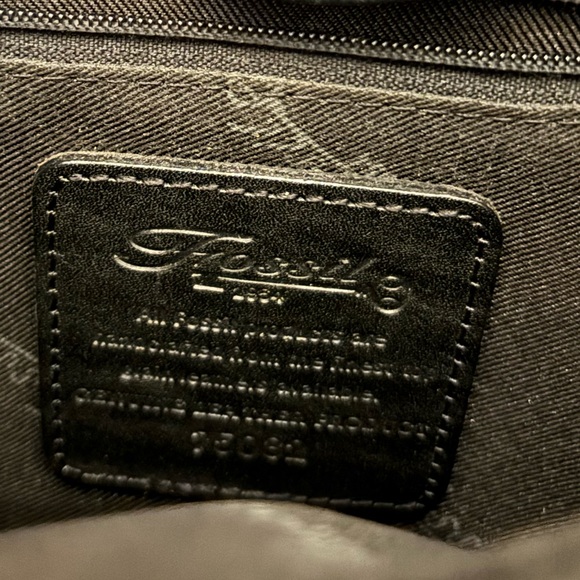 Fossil Black Leather Handbag Purse - Picture 5 of 8